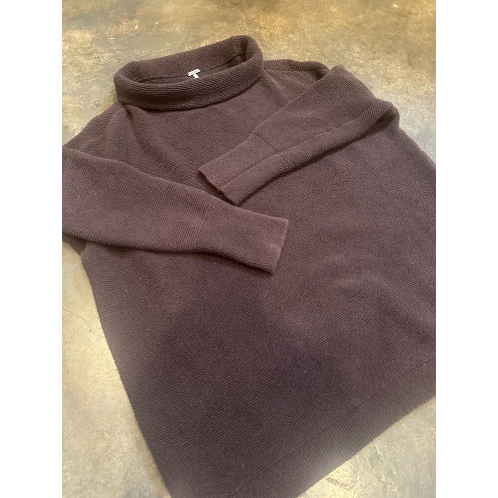 Free People Oversized Turtleneck Sweater Brown Slouchy Knit Womens Medium Large
